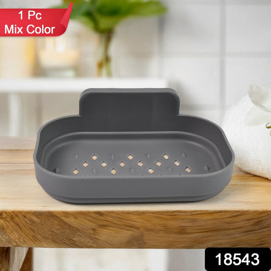 Wall-Mounted Soap Dish β Self-Adhesive Plastic Holder | Mist & Relax