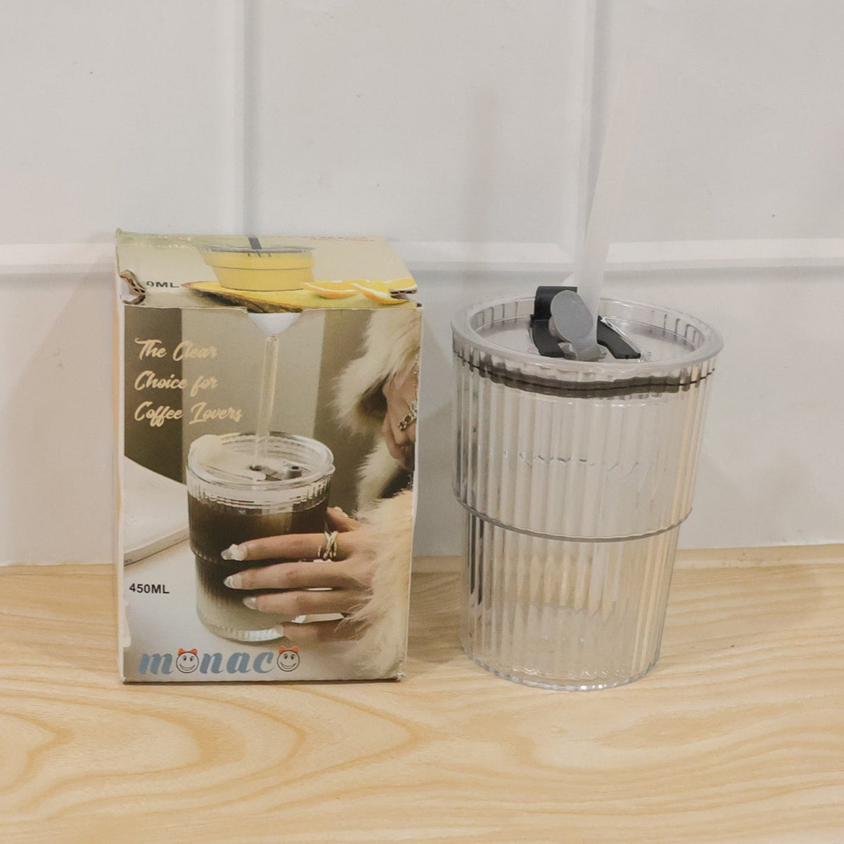 Plastic Tumbler with Lid β 450ml Reusable, Clear & Leak-Proof