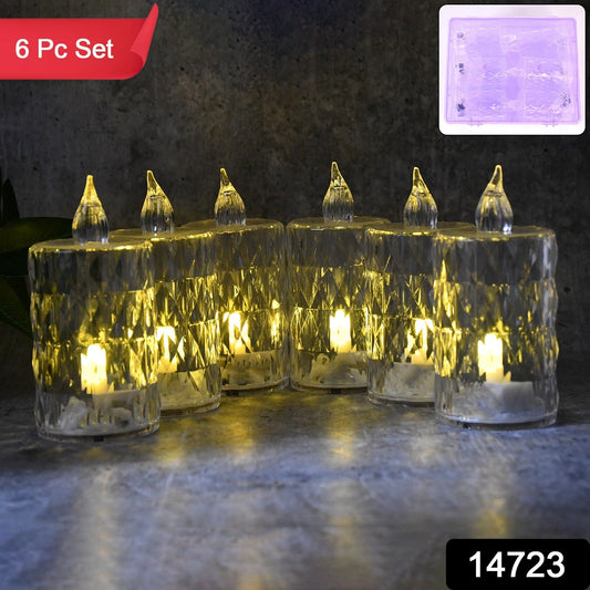 Decorative LED crystal candle set ideal for home and festival dΓ©cor