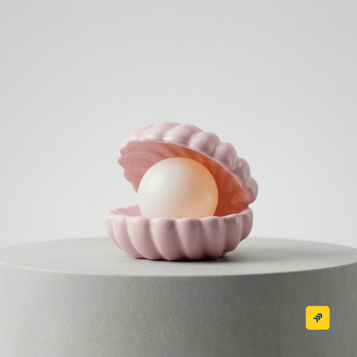 Pearl Shell Night Lamp – Elegant LED Decor