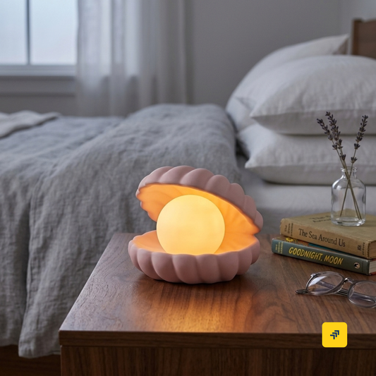 Pearl Shell Night Lamp – Elegant LED Decor
