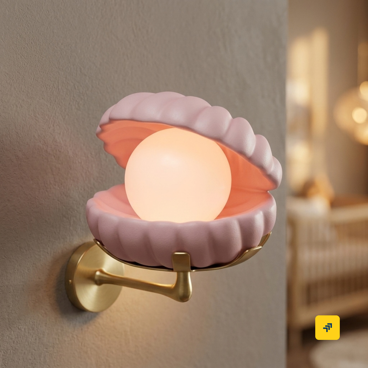 Pearl Shell Night Lamp – Elegant LED Decor