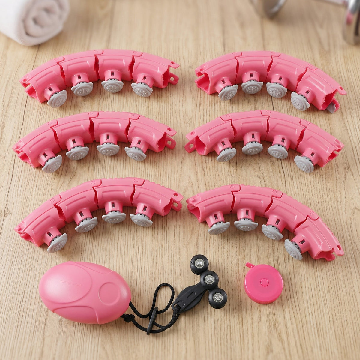 Detachable weighted hula hoop for abdominal exercise at home
